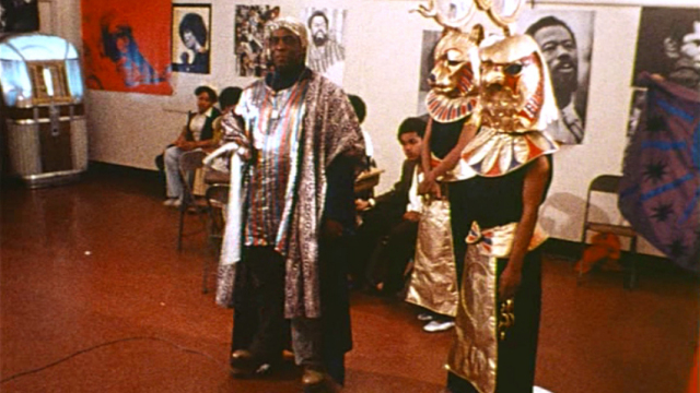 Sun Ra at a community hall in Space is the Place