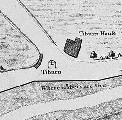 Ancient map of Tyburn