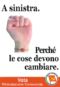 Rifondazione Comunista campaign poster