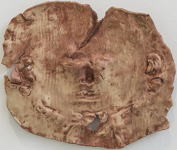 Sidsel Meineche Hansen, Cite Werkflow Ltd., 2015. Face imprint in clay, terra sigillata and vax. Photo: Andy Keate