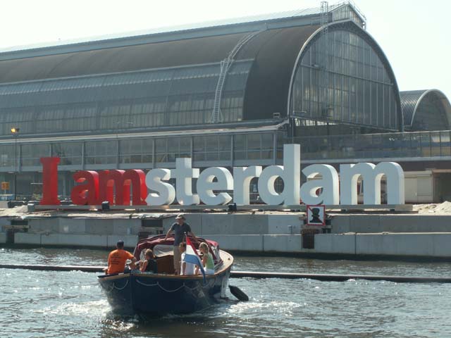 I Amsterdam branding, near Central Station