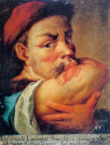 Bartolomeo Passarotti, 'Magiatore del braccio' (Man Eating His Arm), late 16th century