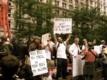 'Populism not Corporate Facism' - Occupation of Zuccotti Park New York, 2011