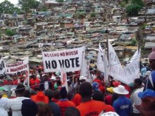 Demonstration by Abahlali baseMjondolo