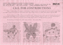 Mute’s first call for contributions 1994