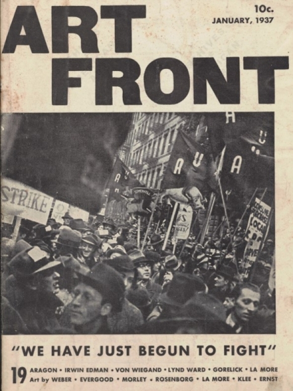 La cover di Art Front nel gennaio del 1937 (Fonte: Mute).