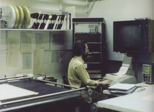 Dominic Boreham in the Slade computer studio
