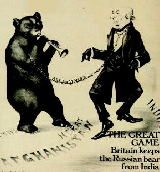 russian bear on chain - the great game